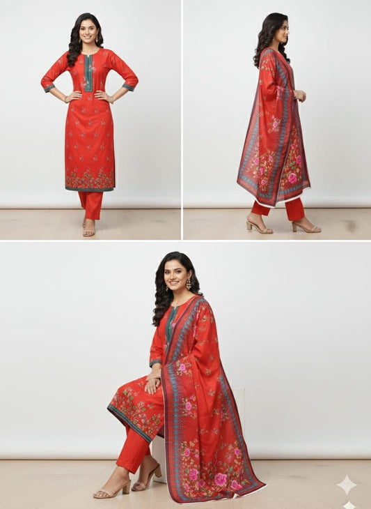 Five Star Printed Swiss Lawn 3 PIC
