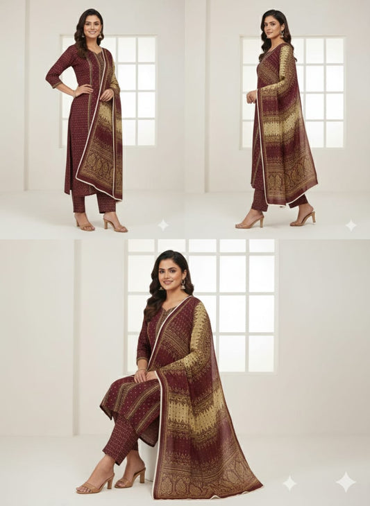 Five Star Printed Swiss Lawn 3 PIC