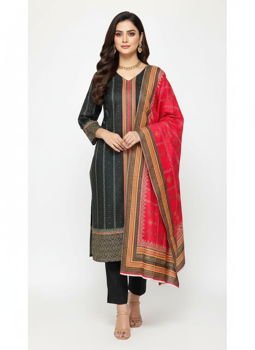 Five Star Printed Swiss Lawn 3 PIC